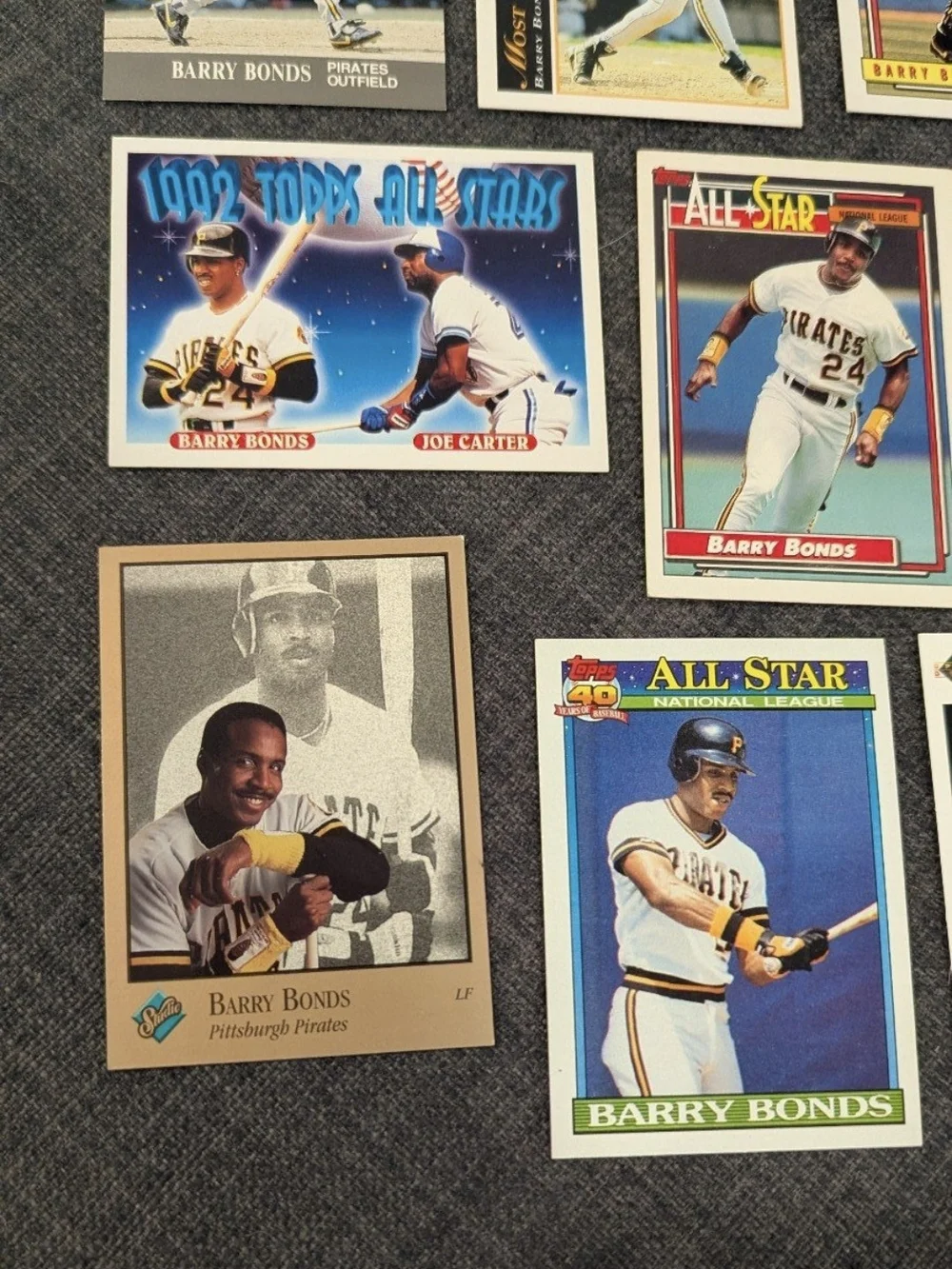 Barry Bonds 1990s Insert 19 Card Lot Team Pinnacle Topps Gold Pirates Giants